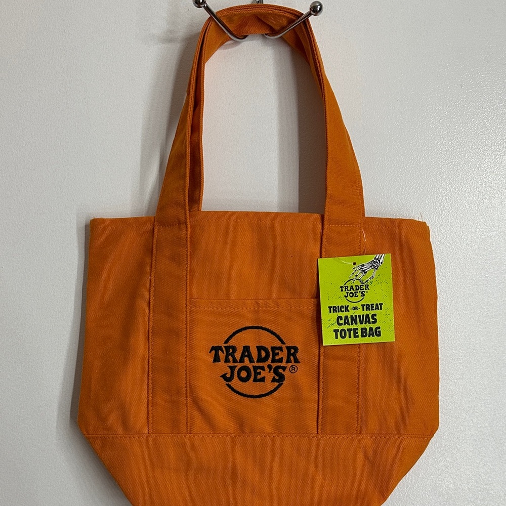 Trader Joe's Orange Canvas Tote Bag